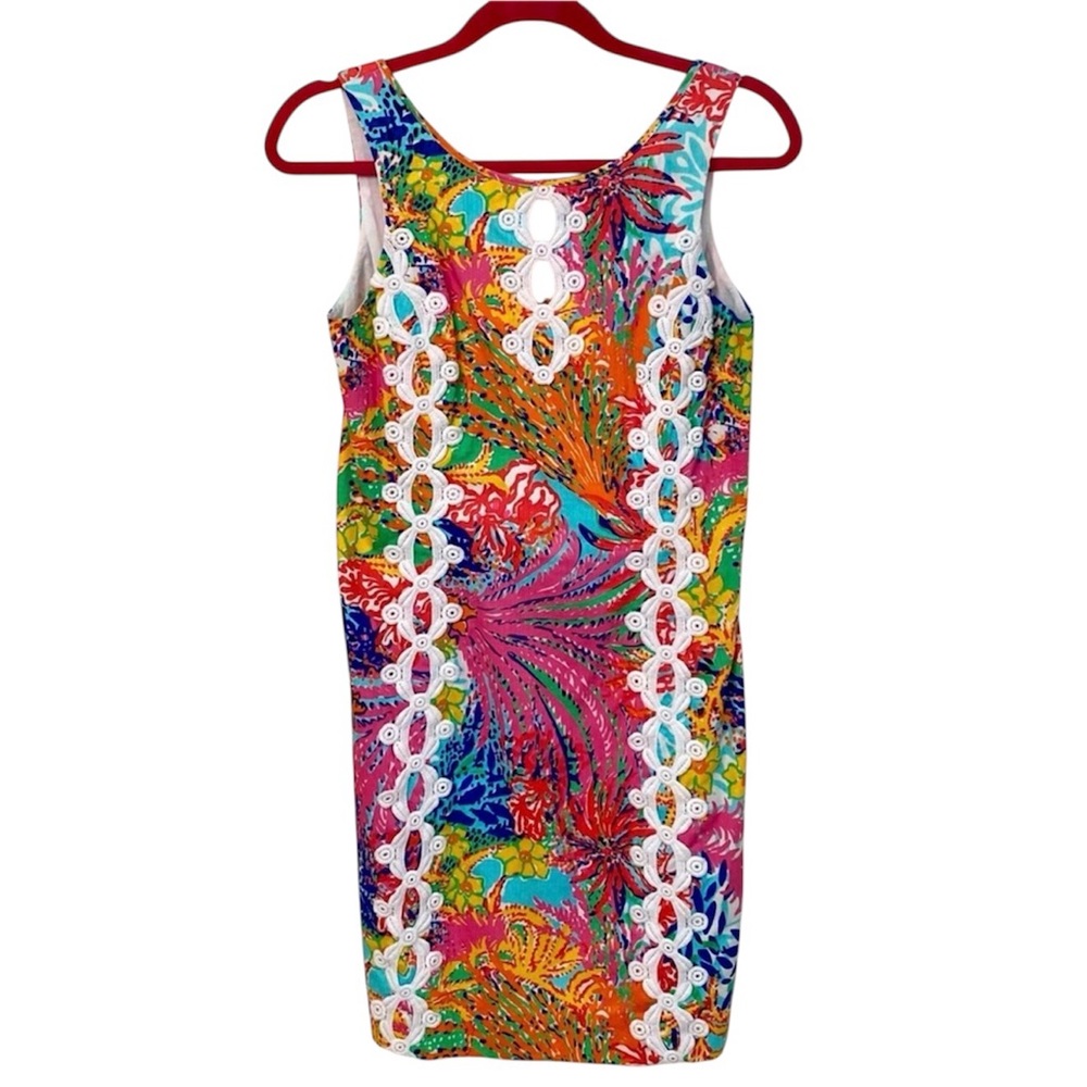 Lilly Pulitzer Fishing for Compliments Shift Sleeveless Dress Vibrant Colors